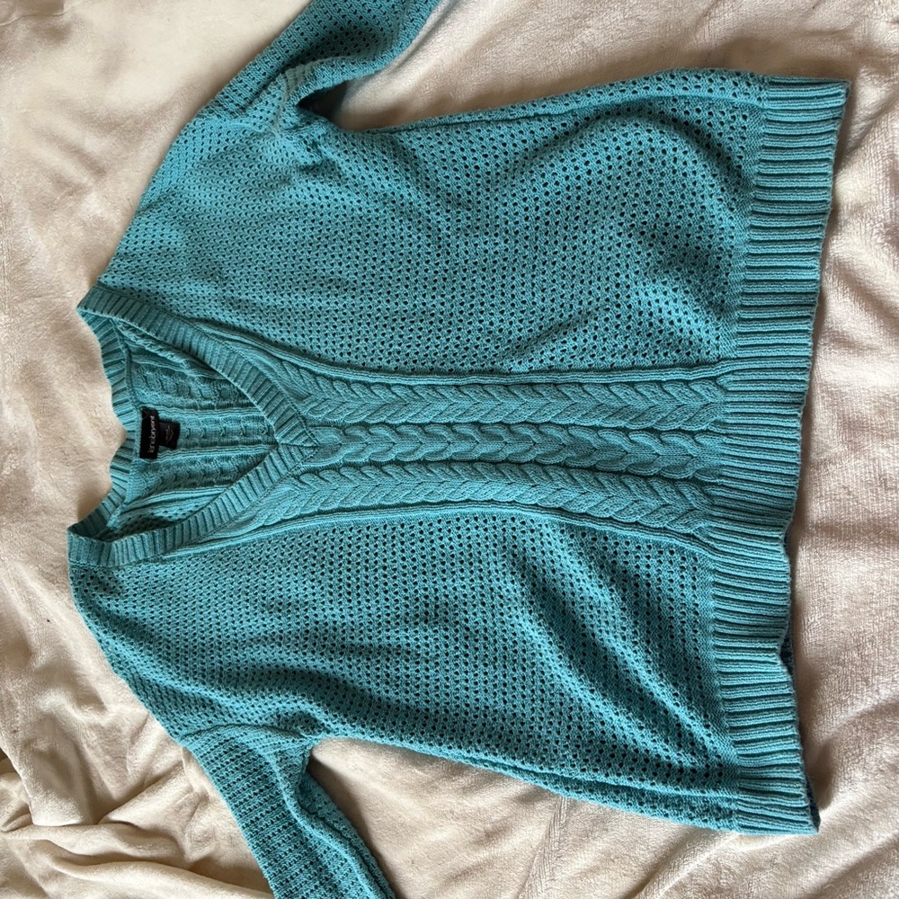Lane Bryant Turquoise V-Neck Sweater
